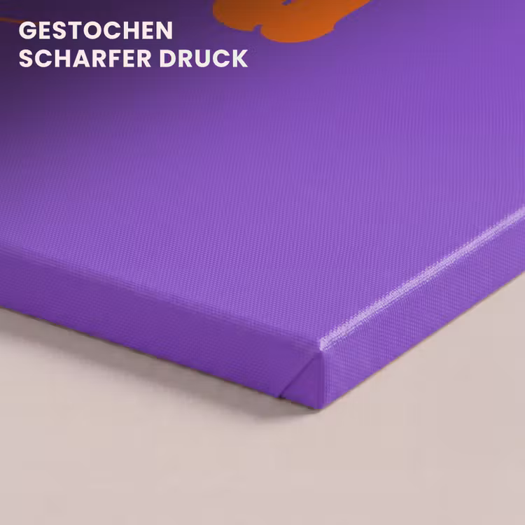 See the good - Oranje - Paars - Smiley canvas 2cm klein -closeup_print_DE