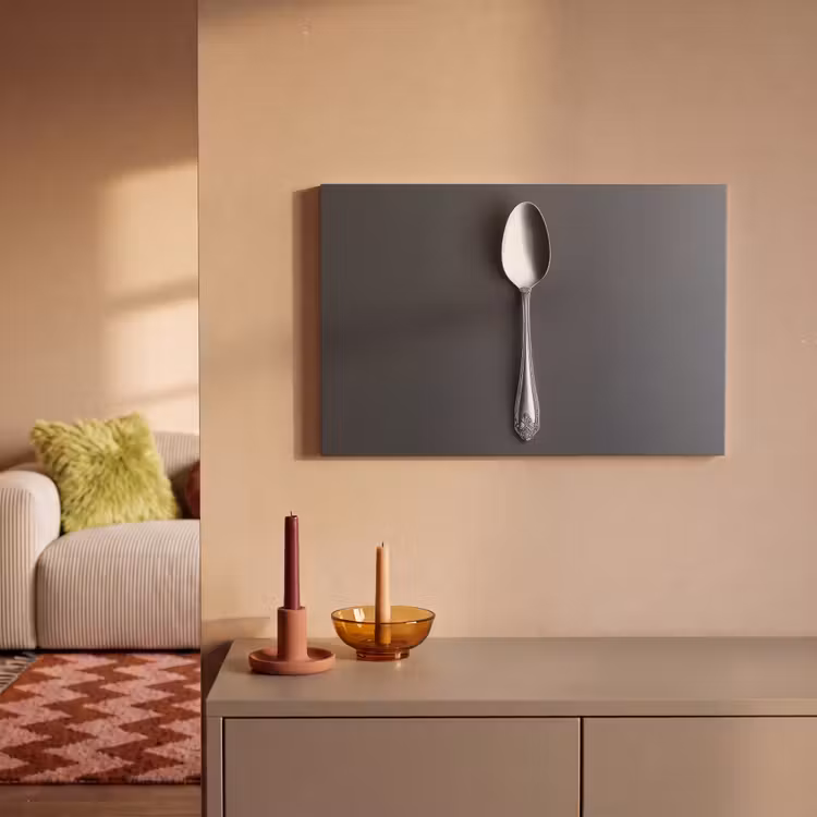 Zilver - Metaal - Lepel canvas 2cm klein -sfeer1