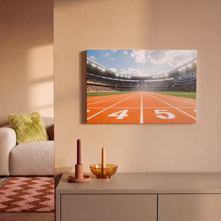 Sintelbaan - Stadion - Sport -Oranje canvas 2cm klein -sfeer1