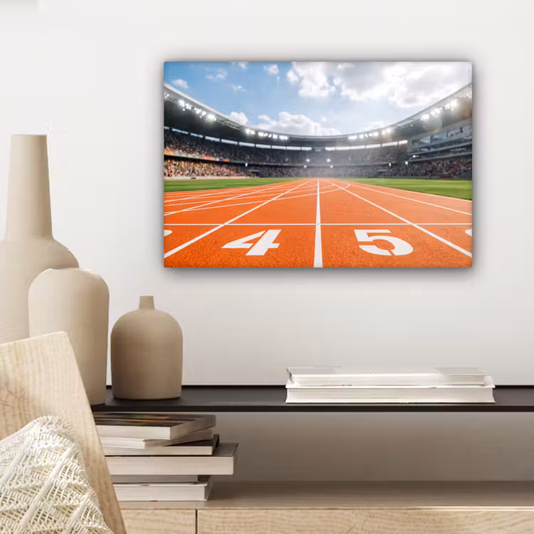 Sintelbaan - Stadion - Sport -Oranje canvas 2cm klein -sfeer6