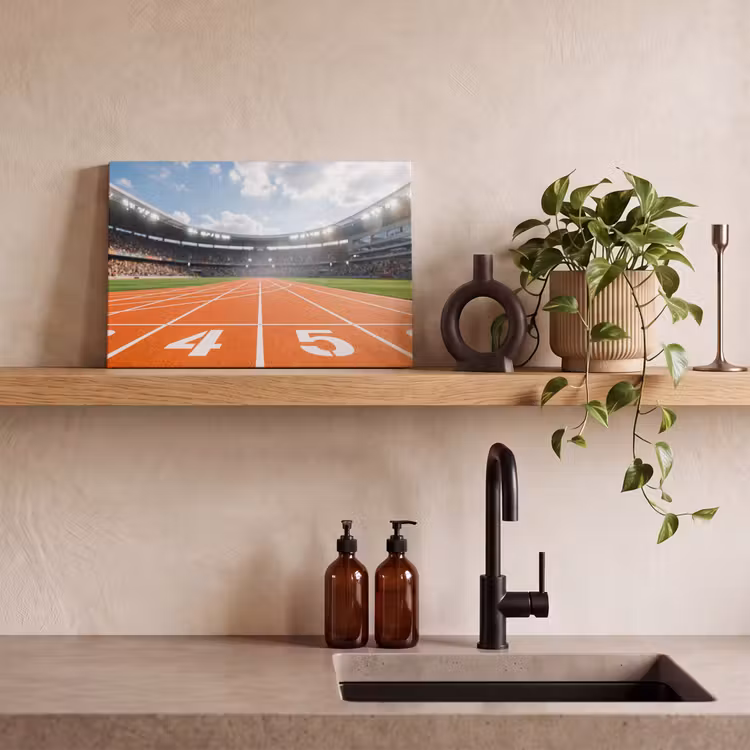 Sintelbaan - Stadion - Sport -Oranje canvas 2cm klein -sfeer3