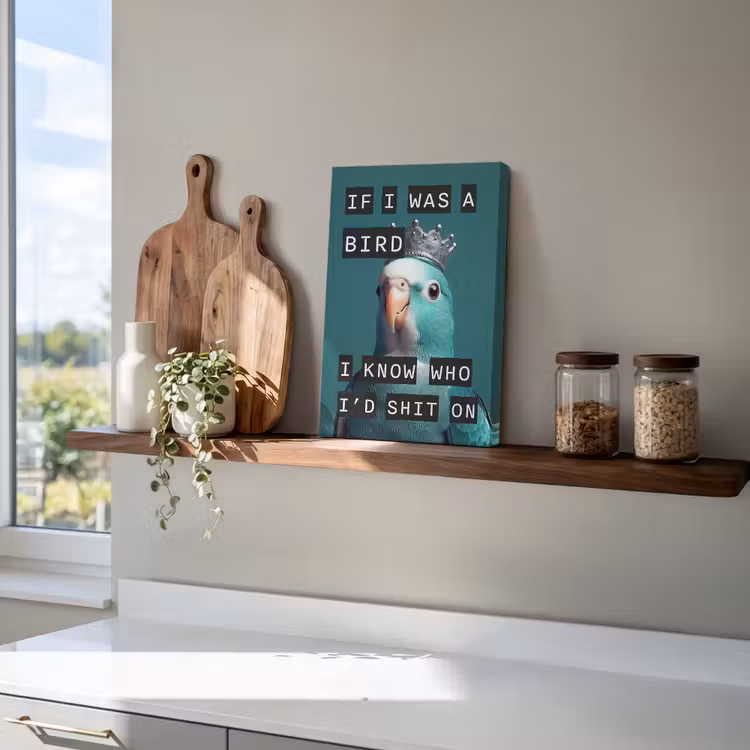 Parkiet - Turquoise - Quotes - Decoratie canvas 2cm klein -atmosphere_sfeer3_global