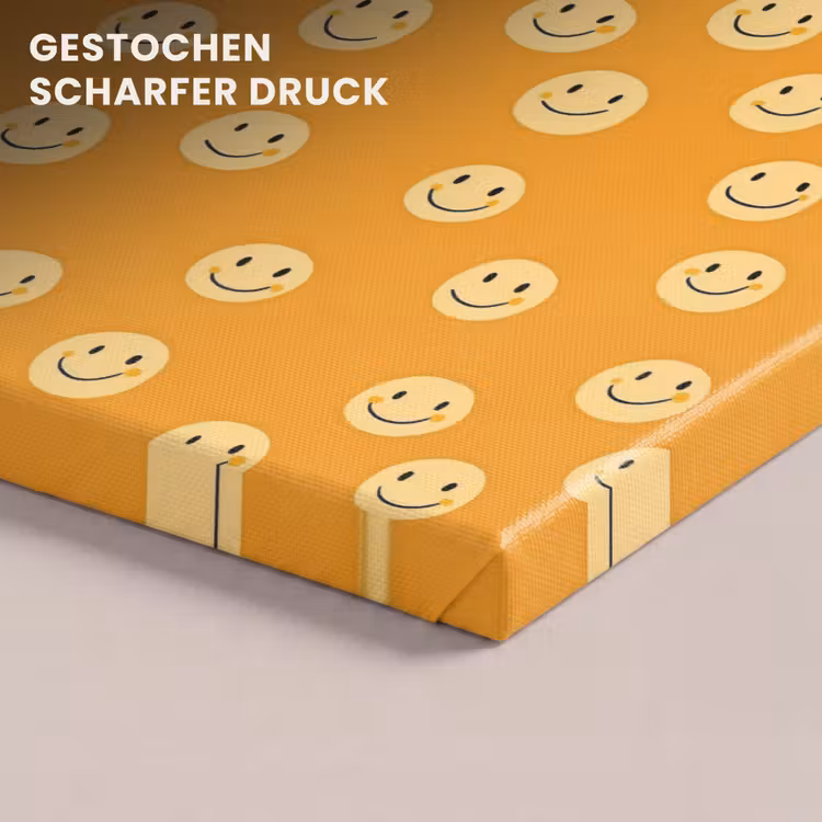 Smileys - Retro - Heel canvas 2cm klein 34 -closeup_print_DE