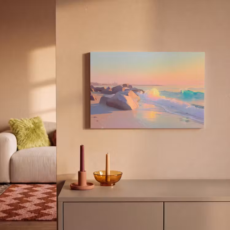 Zomerlicht - Strand - Fonkelende accenten canvas 2cm klein -sfeer1