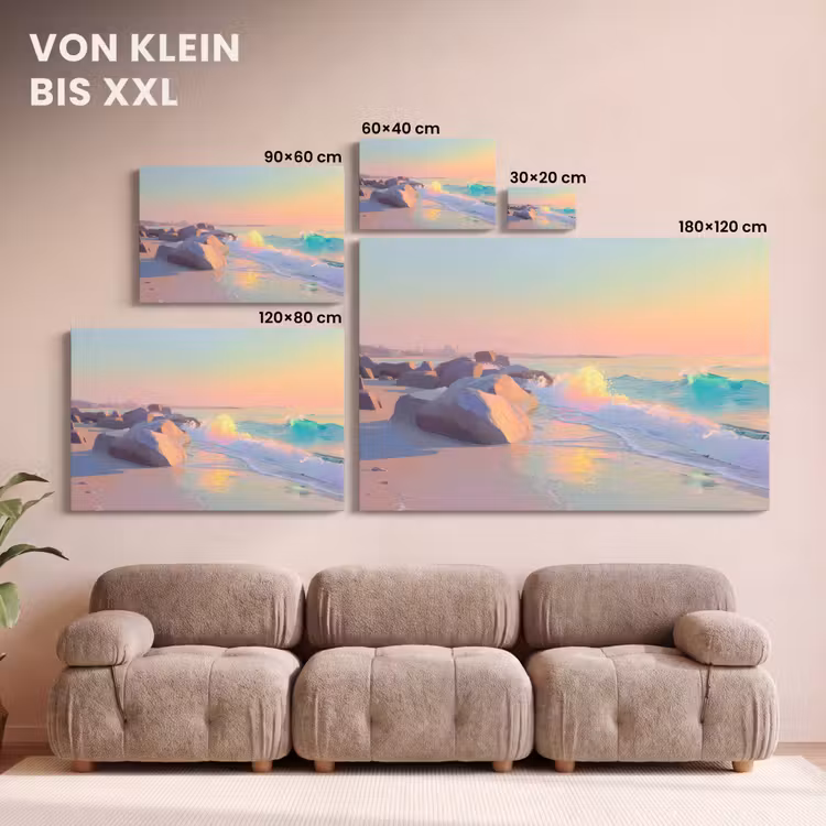 Zomerlicht - Strand - Fonkelende accenten canvas 2cm klein -Xsfeer8_DE