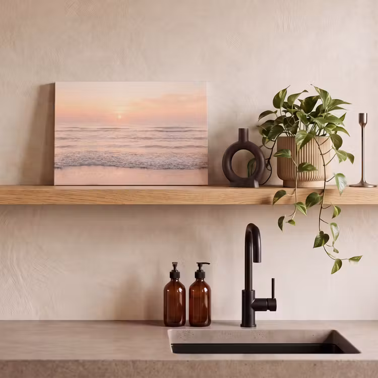 Zon - Strand - Roze canvas 2cm klein -sfeer3