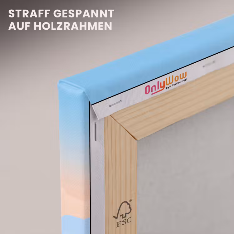 Zon - Vogels - Lucht - Natuur - Geel canvas 2cm klein -uniquesellingpoint_afwerking-onlywow_DE
