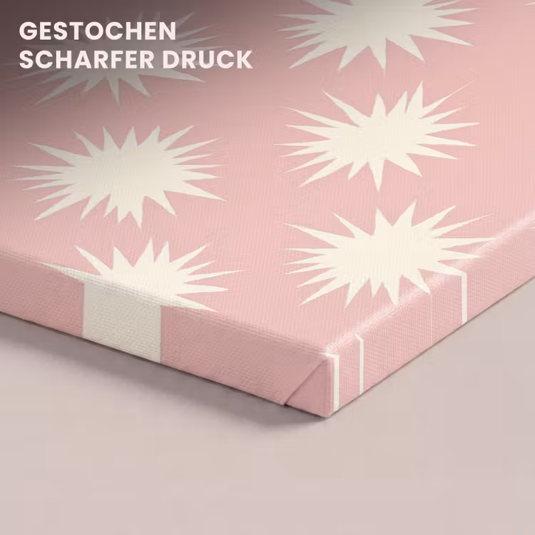 Zonnen - Patroon - Roze canvas 2cm klein 34 -closeup_print_DE