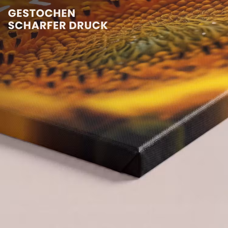 Zonnebloem - Close up - Geel - Quote canvas 2cm klein -closeup_print_DE