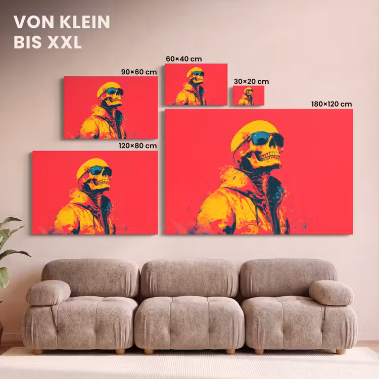 Zonnebril - Schedel - Jas - Rood canvas 2cm klein -Xsfeer8_DE