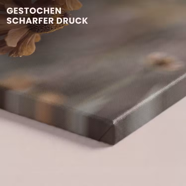 Zonnehoed - Droogbloemen - Geel - Warm canvas 2cm klein -uniquesellingpoint_afwerking-onlywow_DE