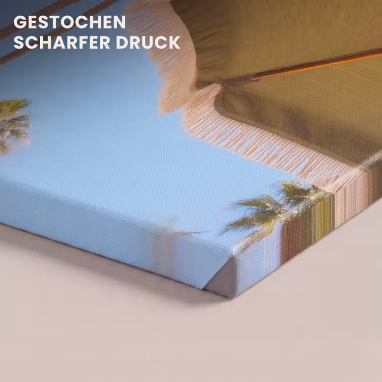 Parasol - Groen - Franjes - Zomer - Tropisch canvas 2cm klein -closeup_print_DE
