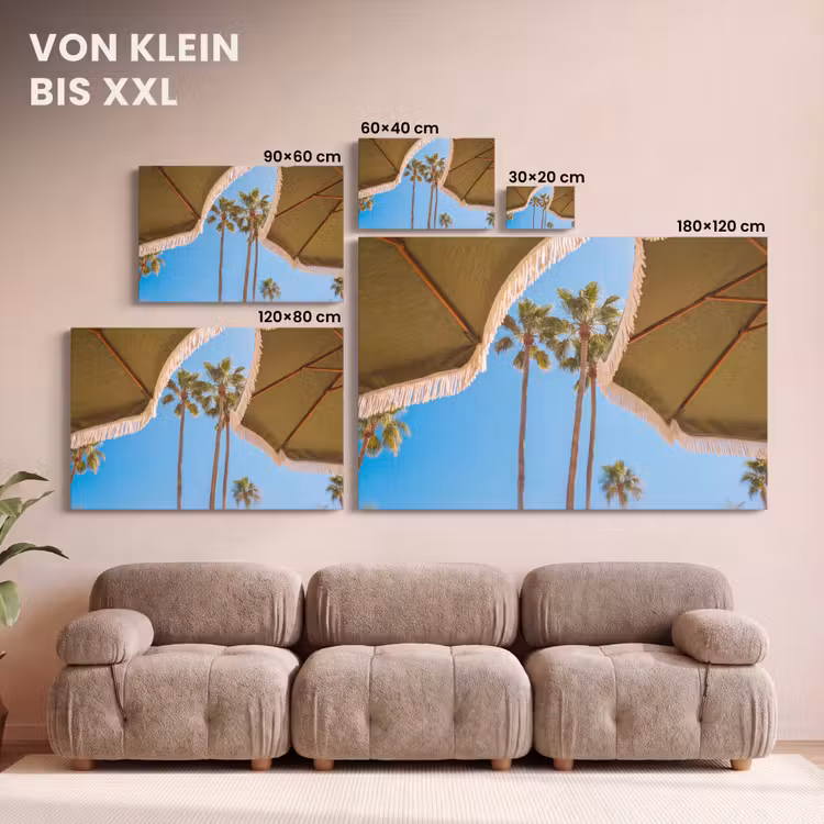 Parasol - Groen - Franjes - Zomer - Tropisch canvas 2cm klein -Xsfeer8_DE