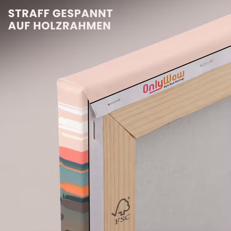 Zonsondergang - Bergvallei - Contrast canvas 2cm klein -uniquesellingpoint_afwerking-onlywow_DE