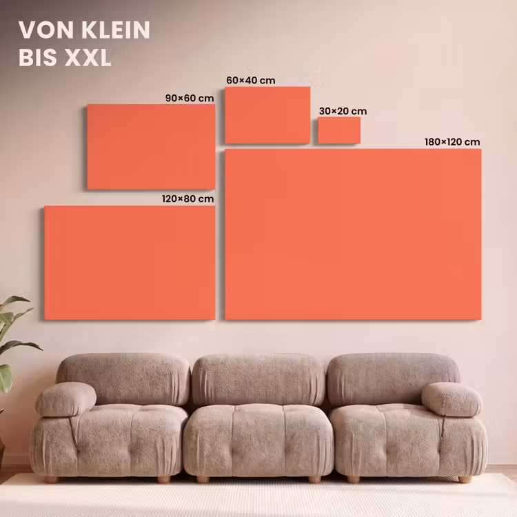 Sunset - Salmon - Oranje canvas 2cm klein 34 -Xsfeer8_DE