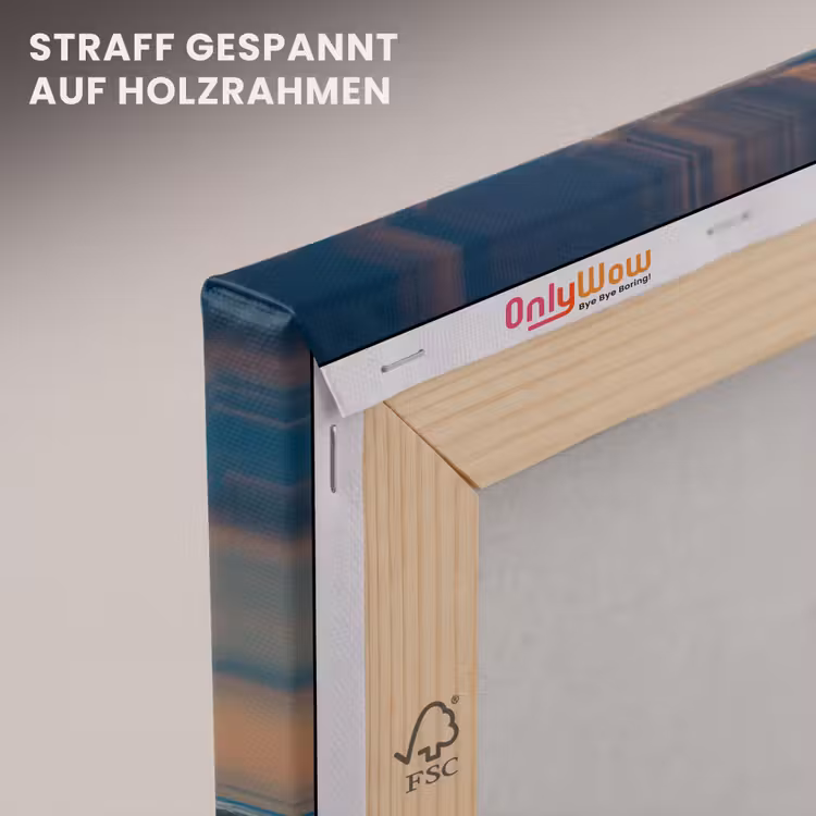 Zonsondergang - Strand - Zee - Wolken - Oranje canvas 2cm klein -uniquesellingpoint_afwerking-onlywow_DE