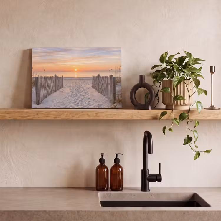 Zonsondergang - Strand - Zand canvas 2cm klein -sfeer3