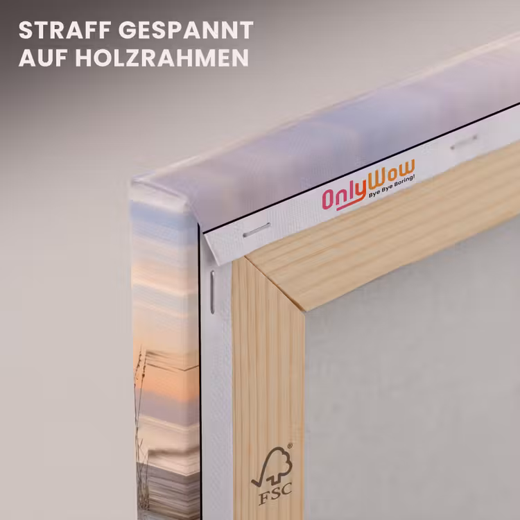 Zonsondergang - Strand - Zand canvas 2cm klein -uniquesellingpoint_afwerking-onlywow_DE