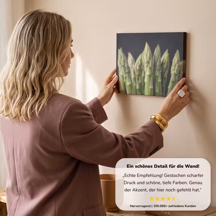 Asperges - Groen - Zwart canvas 2cm klein -sfeer3