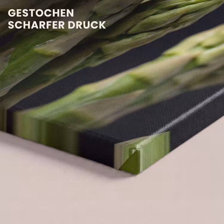 Asperges - Groen - Zwart canvas 2cm klein -uniquesellingpoint_afwerking-onlywow_DE