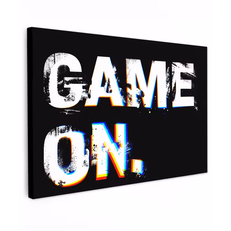 Gaming - Game - Spreuken - Quotes - Game on canvas 2cm klein -z3d