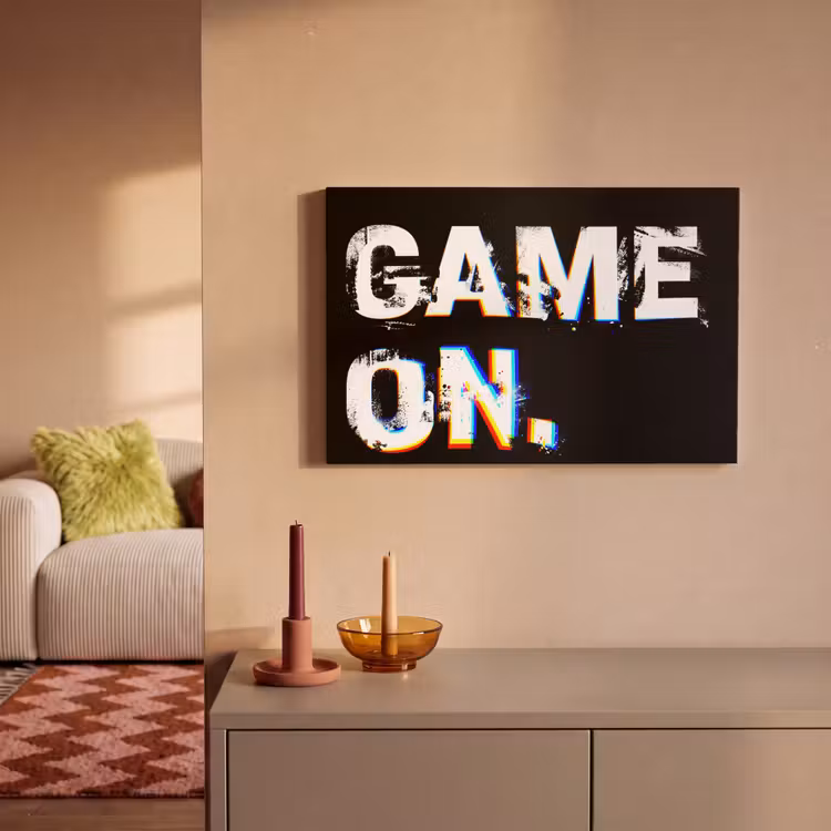 Gaming - Game - Spreuken - Quotes - Game on canvas 2cm klein -sfeer1