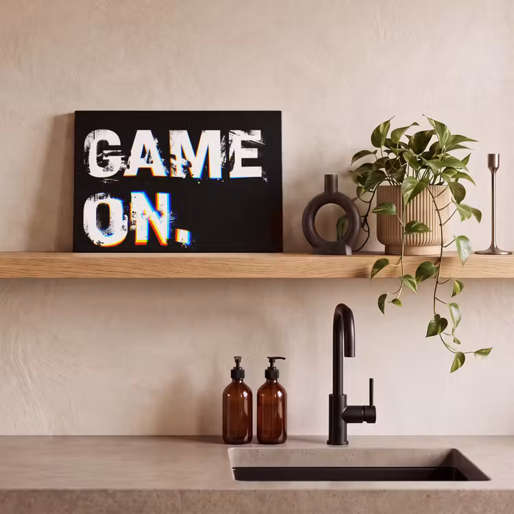 Gaming - Game - Spreuken - Quotes - Game on canvas 2cm klein -sfeer3