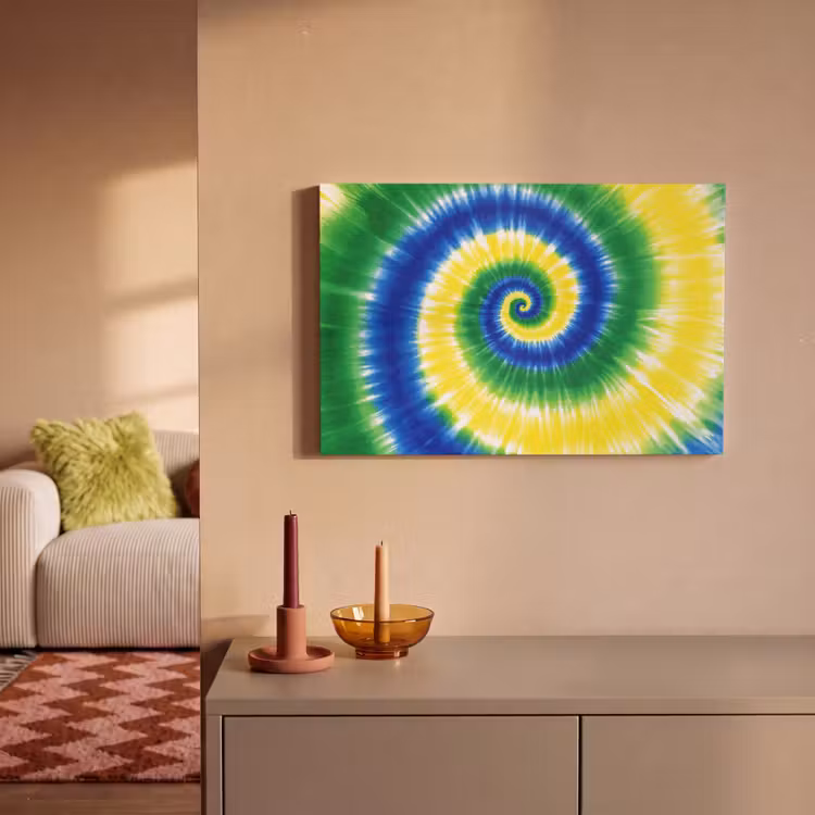 Spiraal - Groen - Draaiend canvas 2cm klein -sfeer1