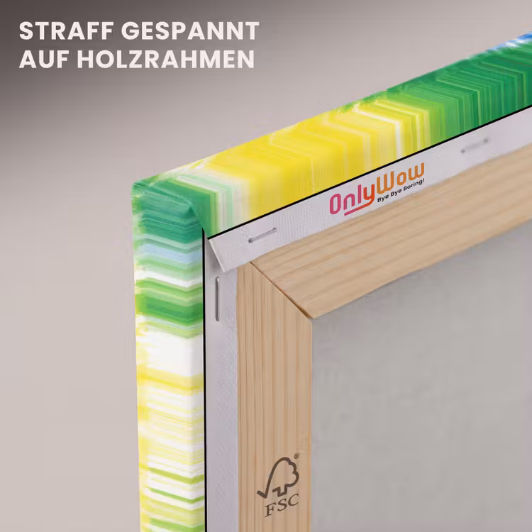 Spiraal - Groen - Draaiend canvas 2cm klein -uniquesellingpoint_afwerking-onlywow_DE