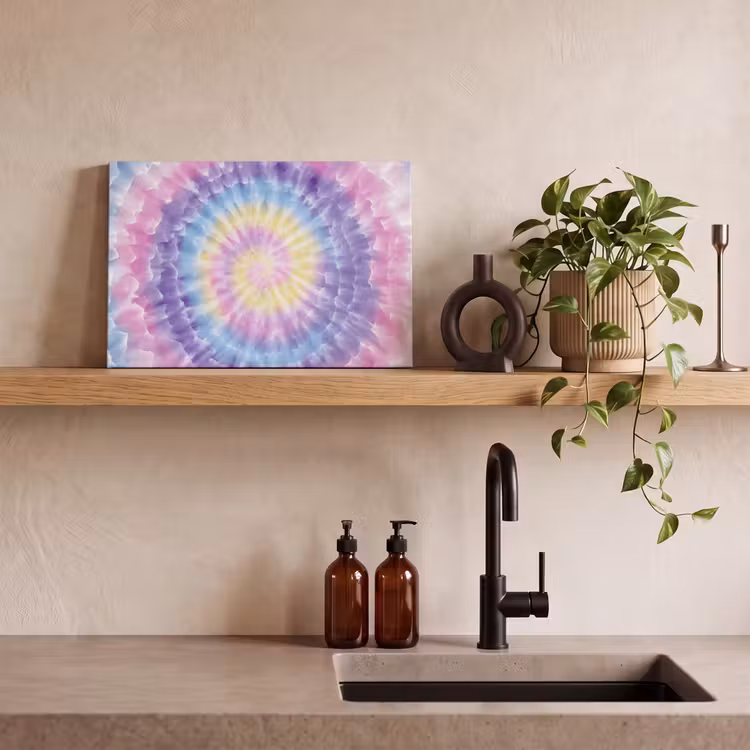 Spiraal - Tie dye - Pasteltinten canvas 2cm klein -closeup_print_DE