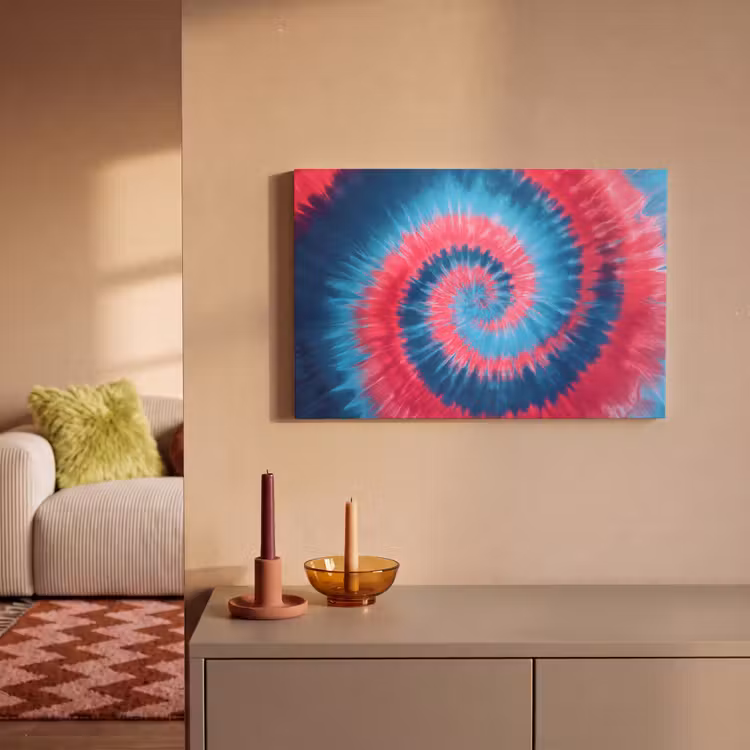 Spiraal - Roze - Draaiend canvas 2cm klein -sfeer1
