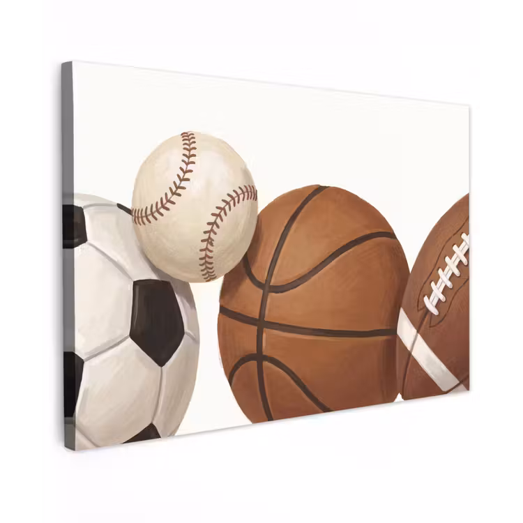 Sport - Ballen - Illustratie canvas 2cm klein -z3d