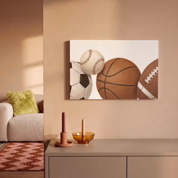 Sport - Ballen - Illustratie canvas 2cm klein -sfeer1