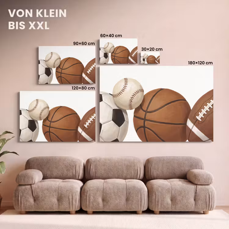 Sport - Ballen - Illustratie canvas 2cm klein -Xsfeer8_DE