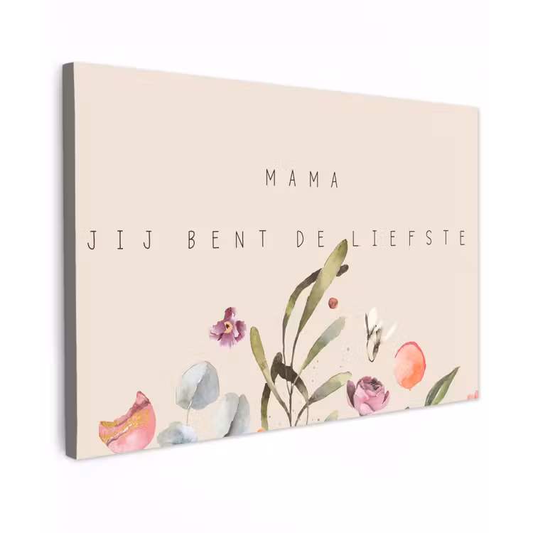 Spreuken - Mama jij bent de liefste - Quotes - Moeder canvas 2cm klein -z3d