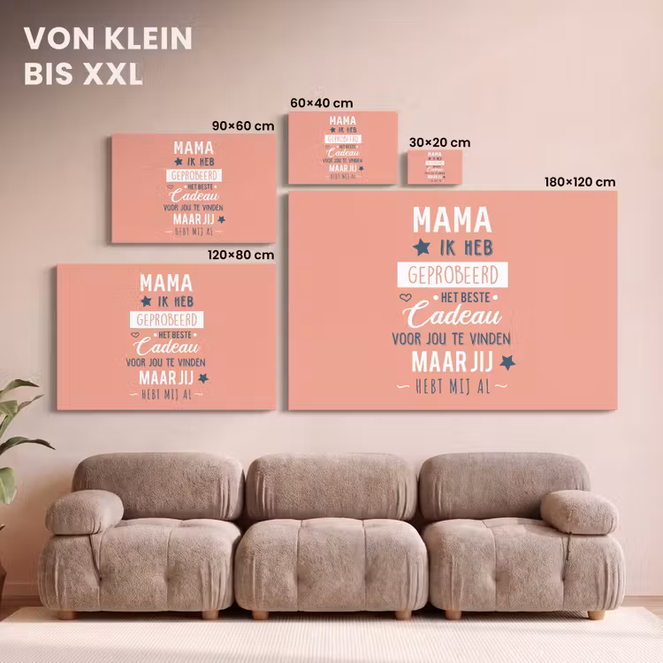 Spreuken - Mama - Quotes - Mama jij hebt ons al canvas 2cm klein -Xsfeer8_DE