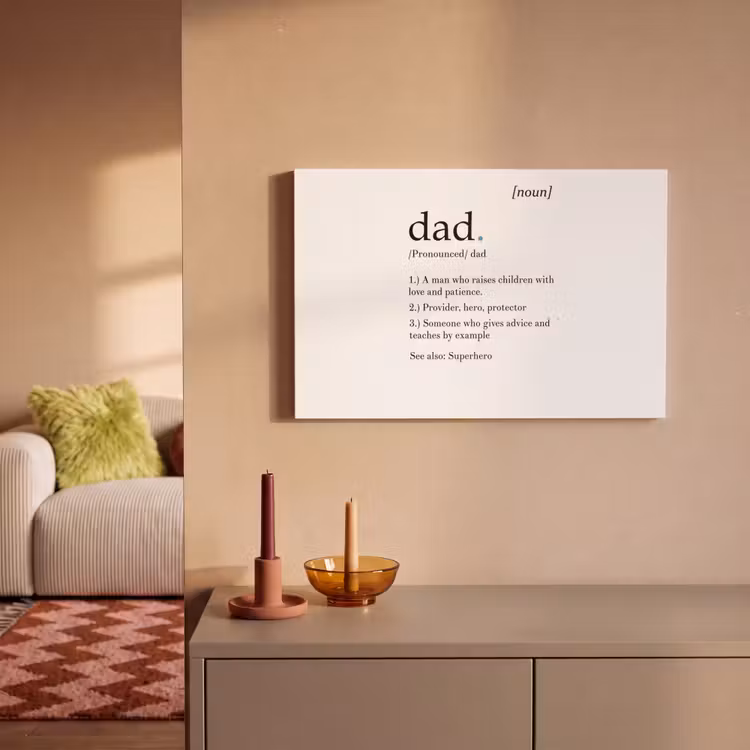 Spreuken - Papa definitie - Quotes - Dad canvas 2cm klein -sfeer1