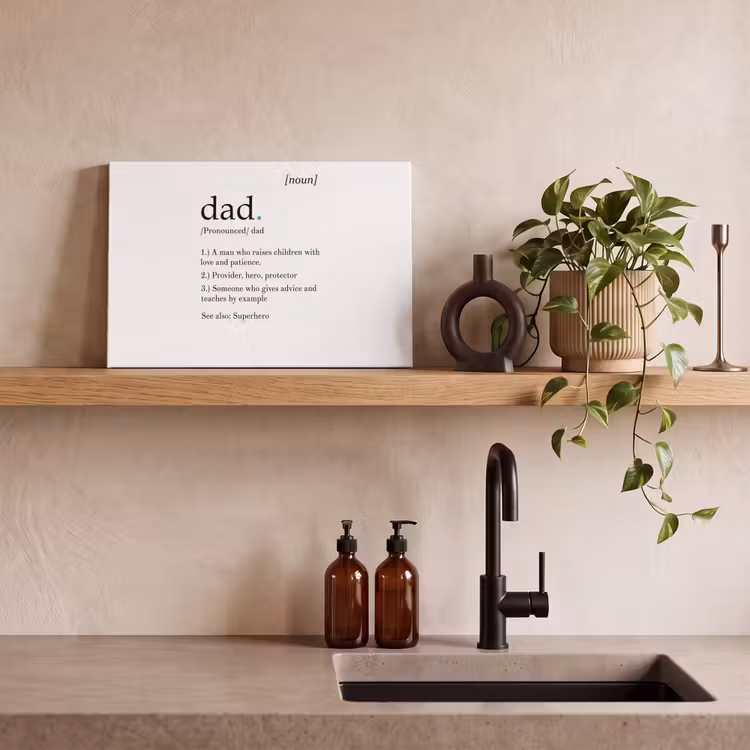 Spreuken - Papa definitie - Quotes - Dad canvas 2cm klein -sfeer3