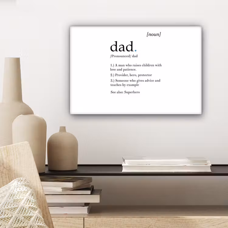 Spreuken - Papa definitie - Quotes - Dad canvas 2cm klein -sfeer6