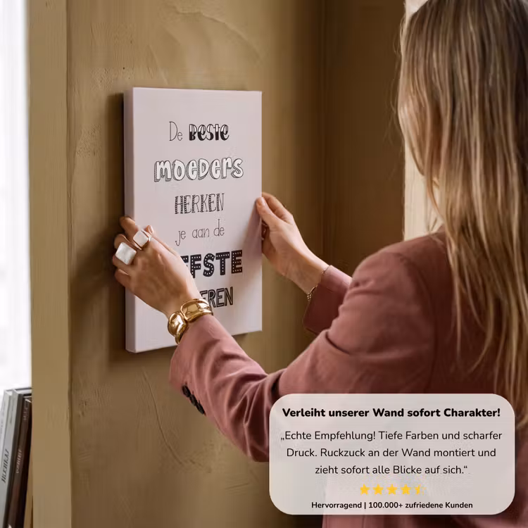 Spreuken - Quotes De Beste Moeders Hebben De Liefste Kinderen - Moederdag - Mama cadeau canvas 2cm klein -Xsfeer7_DE