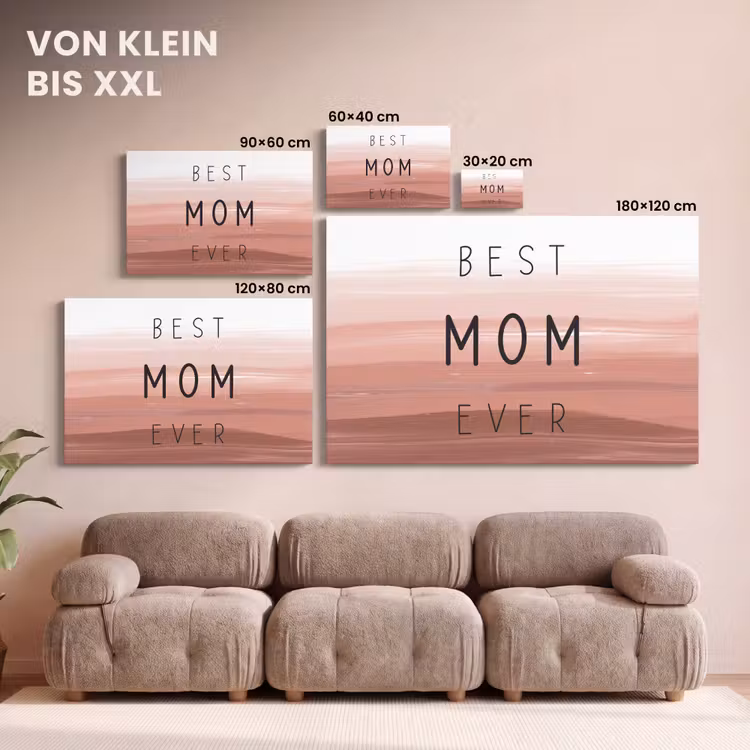 Spreuken - Quotes Best mom ever - Moederdag - Mama - Cadeau moederdag canvas 2cm klein -Xsfeer8_DE