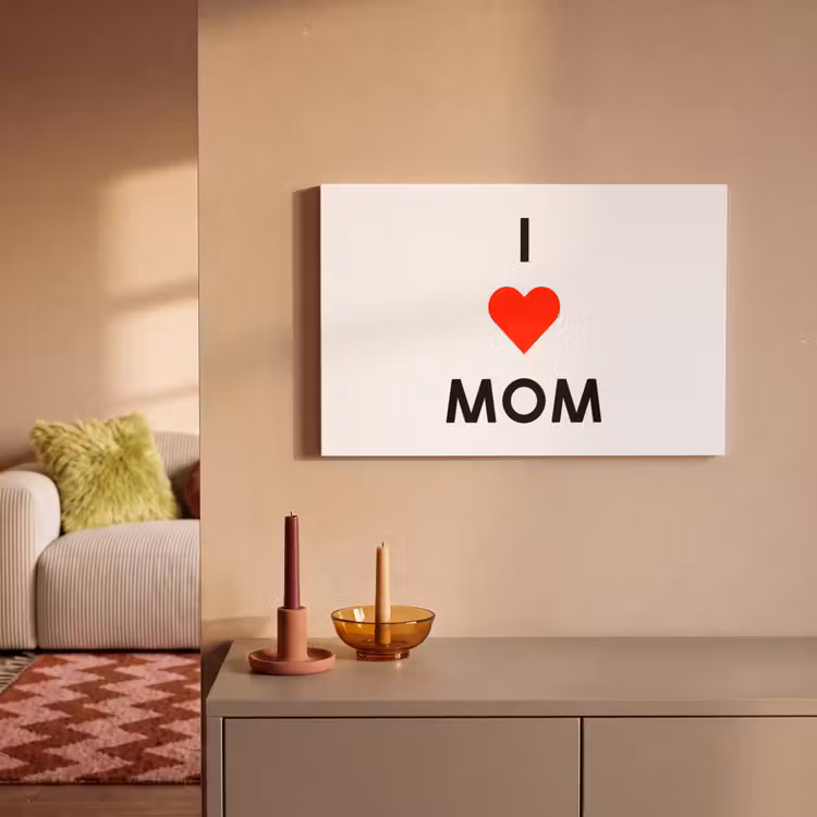 Spreuken - Quotes I Love Mom - Moederdag - Mama - Mama cadeau canvas 2cm klein -sfeer1