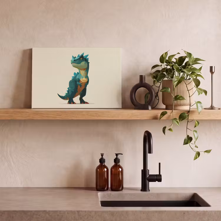 Stekels - Dino - Blauw - Gespierd canvas 2cm klein -sfeer3