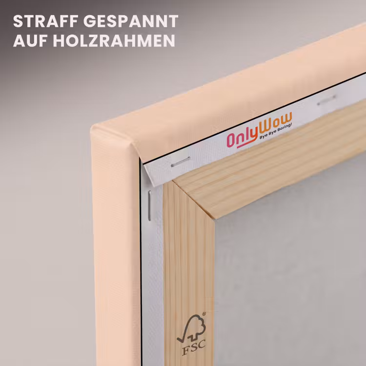 Stad - Gebouw - Architectuur - Retro - Oranje canvas 2cm klein -uniquesellingpoint_afwerking-onlywow_DE