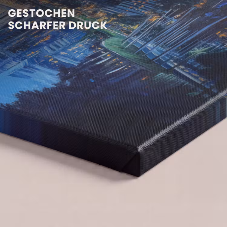 Stad Kuala Lumpur - Skyline - Wolkenkrabbers - Water canvas 2cm klein -closeup_print_DE