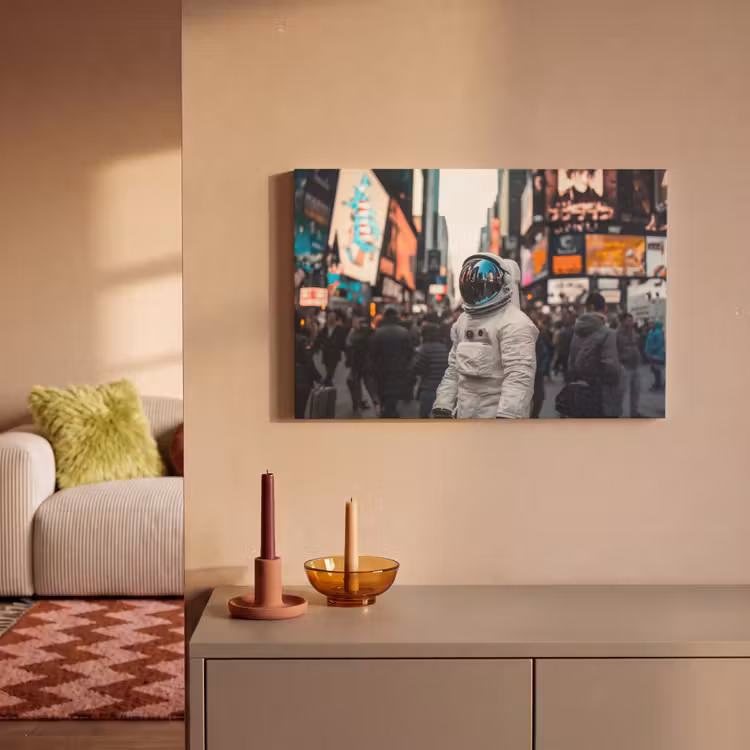 Stad - Mensen - Astronaut - Wit canvas 2cm klein -sfeer1
