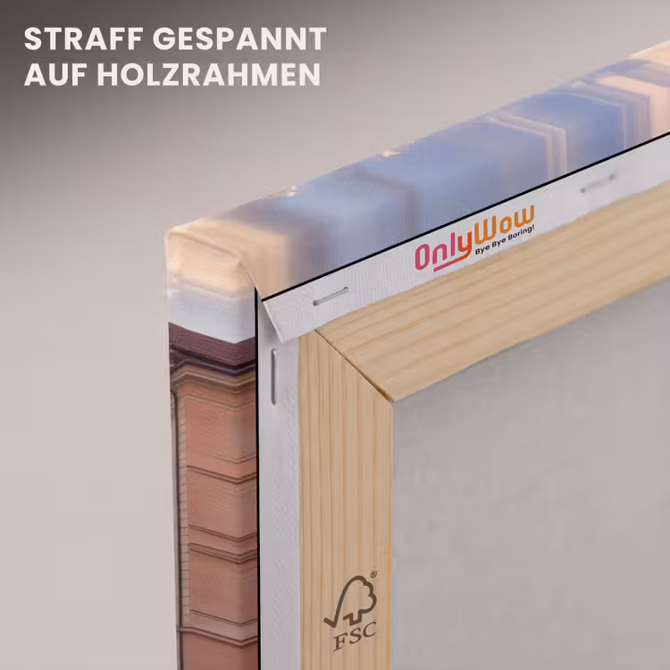 Stad - Praag - Ochtend - Architectuur - Goud canvas 2cm klein -uniquesellingpoint_afwerking-onlywow_DE