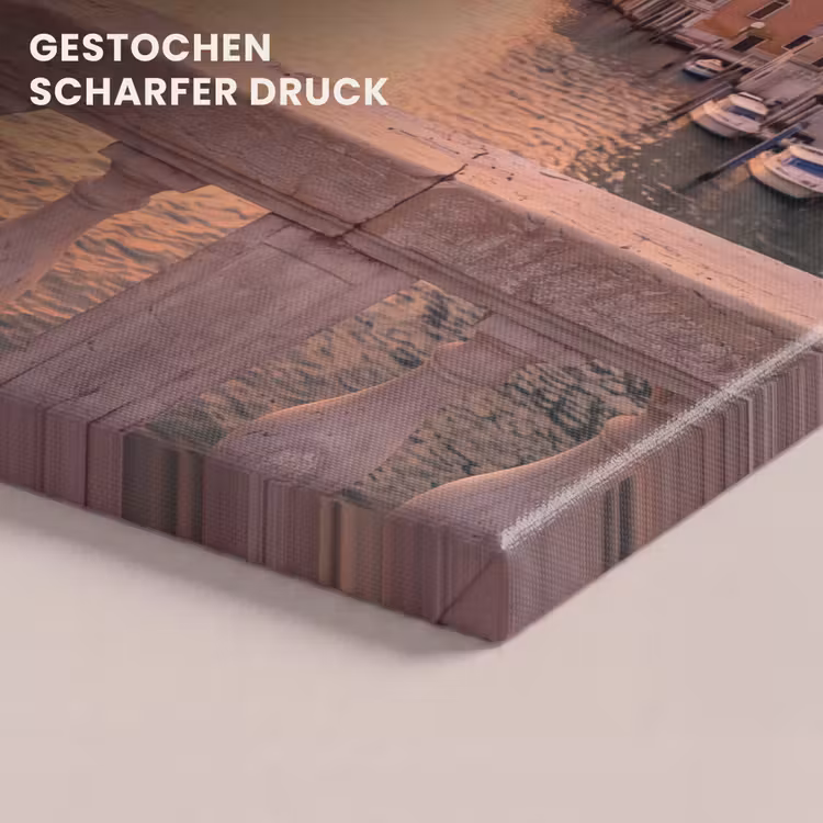 Stad - Venetië - Kanaal - Zonsopgang - Architectuur - Goud canvas 2cm klein -closeup_print_DE