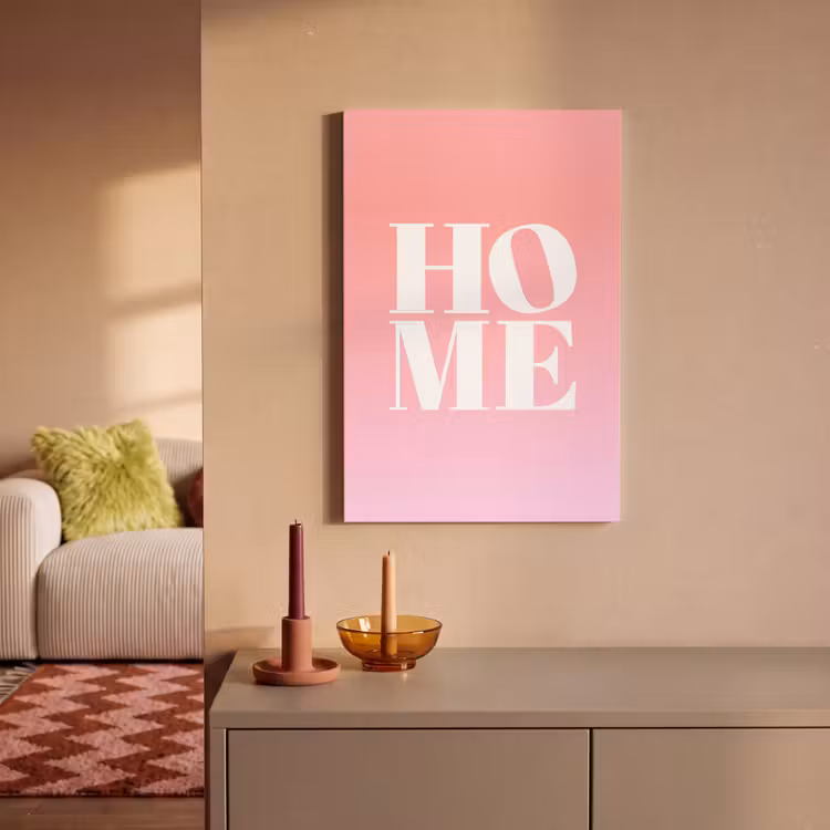 Home - Letters - Groot - Roze canvas 2cm klein -sfeer1