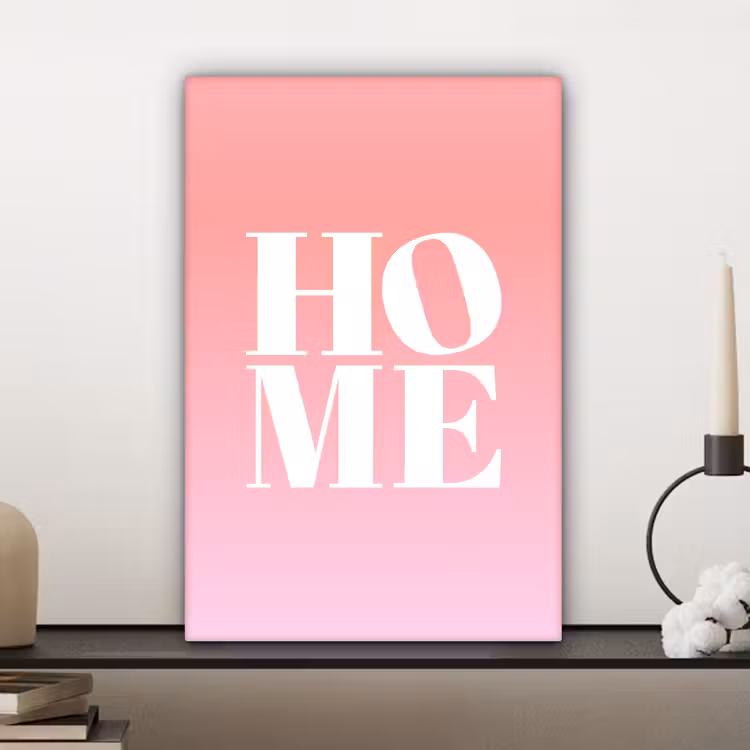 Home - Letters - Groot - Roze canvas 2cm klein -sfeer6